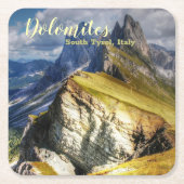 Malerische Dolomiten Südtirol Italien Rechteckiger Pappuntersetzer (Vorderseite)