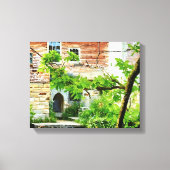 Malerische englische Hütte am Wasser Leinwanddruck (Vorderseite)