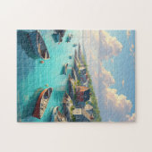 Malerische Fischerbucht Puzzle (Horizontal)