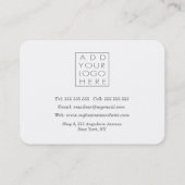 Malerische Florist-Logo-Karten hinzufügen Visitenkarte (Rückseite)