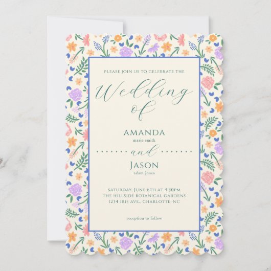 Malerische Folklorekunst Einladung (Vorderseite)