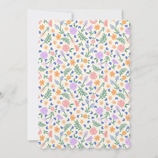 Malerische Folklorekunst Einladung (Rückseite)