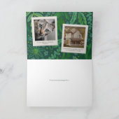 Malerische Grüntöne Botanische Urlaubskarte Feiertagskarte (Innenseite)