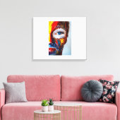 Malerische "Halbfass"-Mauer Kunst Leinwanddruck (Insitu (Wohnzimmer))