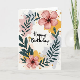 Malerische Happy Birthday-Karte Karte