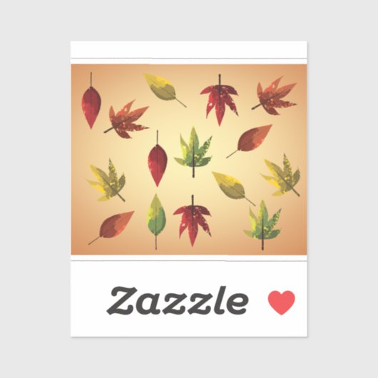 Malerische Herbstblätter Aufkleber (Blatt)