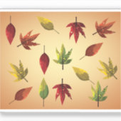 Malerische Herbstblätter Aufkleber (Vorderseite)