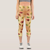 Malerische Herbstblätter Capri Leggings (Vorderseite)