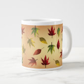 Malerische Herbstblätter Jumbo-Tasse (Vorderseite Rechts)