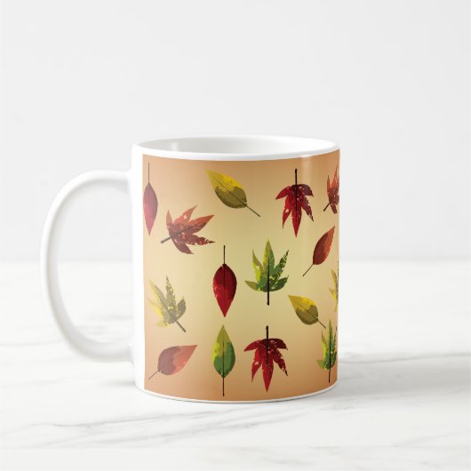 Malerische Herbstblätter Kaffeetasse (Links)