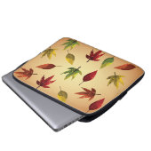 Malerische Herbstblätter Laptopschutzhülle (Vorne Knopf)