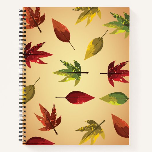 Malerische Herbstblätter Notizblock (Vorderseite)