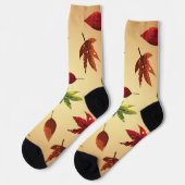Malerische Herbstblätter Socken (Linkes Detail)