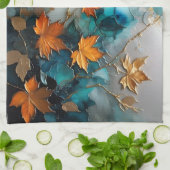Malerische Herbstlaube Geschirrtuch (Gefaltet)