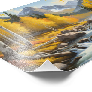 malerische Herbstszene Fotodruck