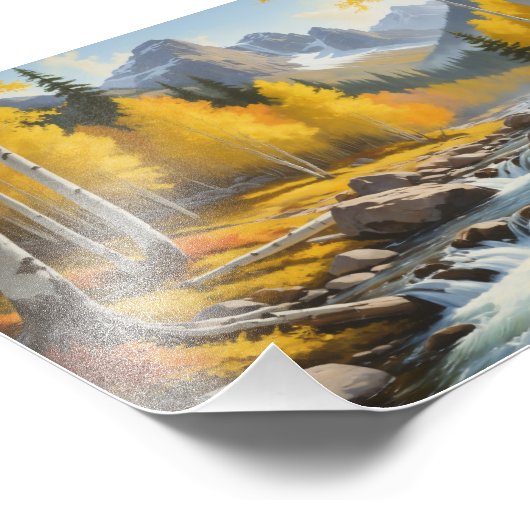 malerische Herbstszene Fotodruck (Ecke)