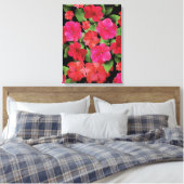 Malerische Impatienten Blume Canvas Print Leinwanddruck (Insitu (Schlafzimmer))
