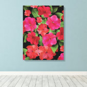 Malerische Impatienten Blume Canvas Print Leinwanddruck (Insitu (Holzboden))