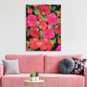 Malerische Impatienten Blume Canvas Print Leinwanddruck (Insitu (Wohnzimmer))