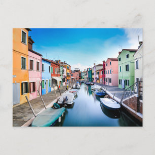Malerische Insel Burano Venedig Italien Postkarte