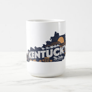 Malerische Kentucky-Retro-Silhouette  Kaffeetasse