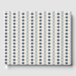 Malerische Küstenblaue Karo-Nahtlos-Muster Gästebuch