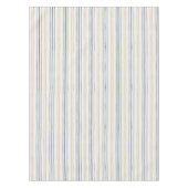 Malerische Küstenblaue- und Sand-Pinstripemuster Tischdecke (Vorderseite)