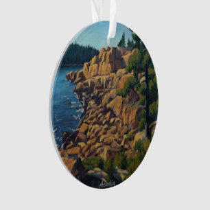 Malerische Küstenlandschaft im Acadia National Par Ornament