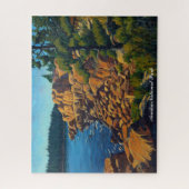 Malerische Küstenlandschaft in Acadia Blau Grün Si Puzzle (Vertikal)