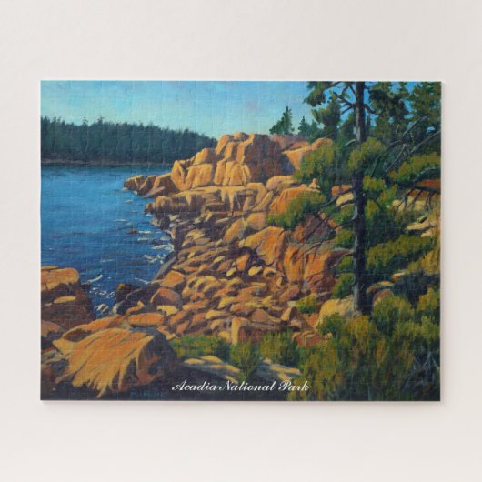 Malerische Küstenlandschaft in Acadia Blau Grün Si Puzzle (Horizontal)