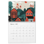 Malerische ländliche Landschaft Kalender (Feb 2027)