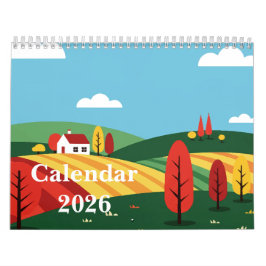 Malerische ländliche Landschaft Kalender