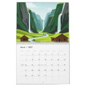 Malerische ländliche Landschaft Kalender (Mär 2027)