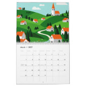 Malerische ländliche Landschaft Kalender (Mär 2027)