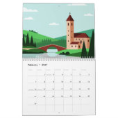 Malerische ländliche Landschaft Kalender (Feb 2027)