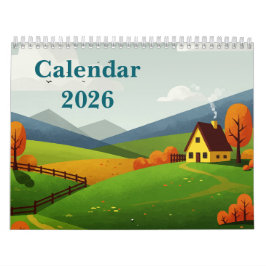 Malerische ländliche Landschaft Kalender