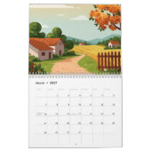 Malerische ländliche Landschaft Kalender (Mär 2027)
