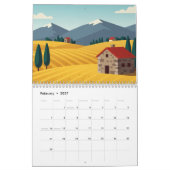 Malerische ländliche Landschaft Kalender (Feb 2027)