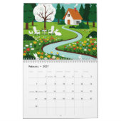 Malerische ländliche Landschaft Kalender (Feb 2027)