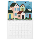 Malerische ländliche Landschaft Kalender (Mär 2027)