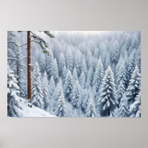 Malerische Landschaft Berge Winter Natur Ruhe Poster