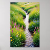 Malerische Landschaft Forest Stream Nature Walk Poster (Vorne)