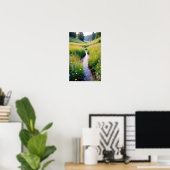 Malerische Landschaft Forest Stream Naturlandschaf Poster (Heimbüro)