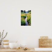 Malerische Landschaft Forest Stream Naturlandschaf Poster (Küche)