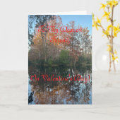 Malerische Landschaft, Freundliche Valentinerkarte Karte (Gelbe Blume)