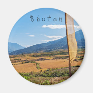 Malerische Landschaft im ländlichen Bhutan Magnet