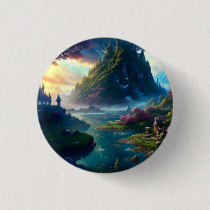 Malerische Landschaft Vier Button