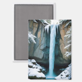 Malerische Landschaft Wald Wasserfall Natur Ruhe Magnet (Vorderseite/Rückseite)