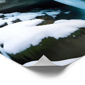 Malerische Landschaft Wald Wasserfall Natur Ruhe Poster (Ecke)