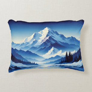 Malerische Landschaft Winter Natur Hintergrund Kun Dekokissen